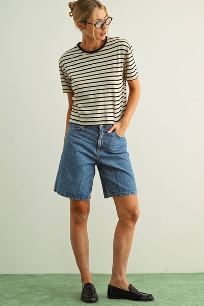 Nancy Essential Stripe Ringer Tee