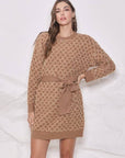 Audrey Belted Sweater Dress