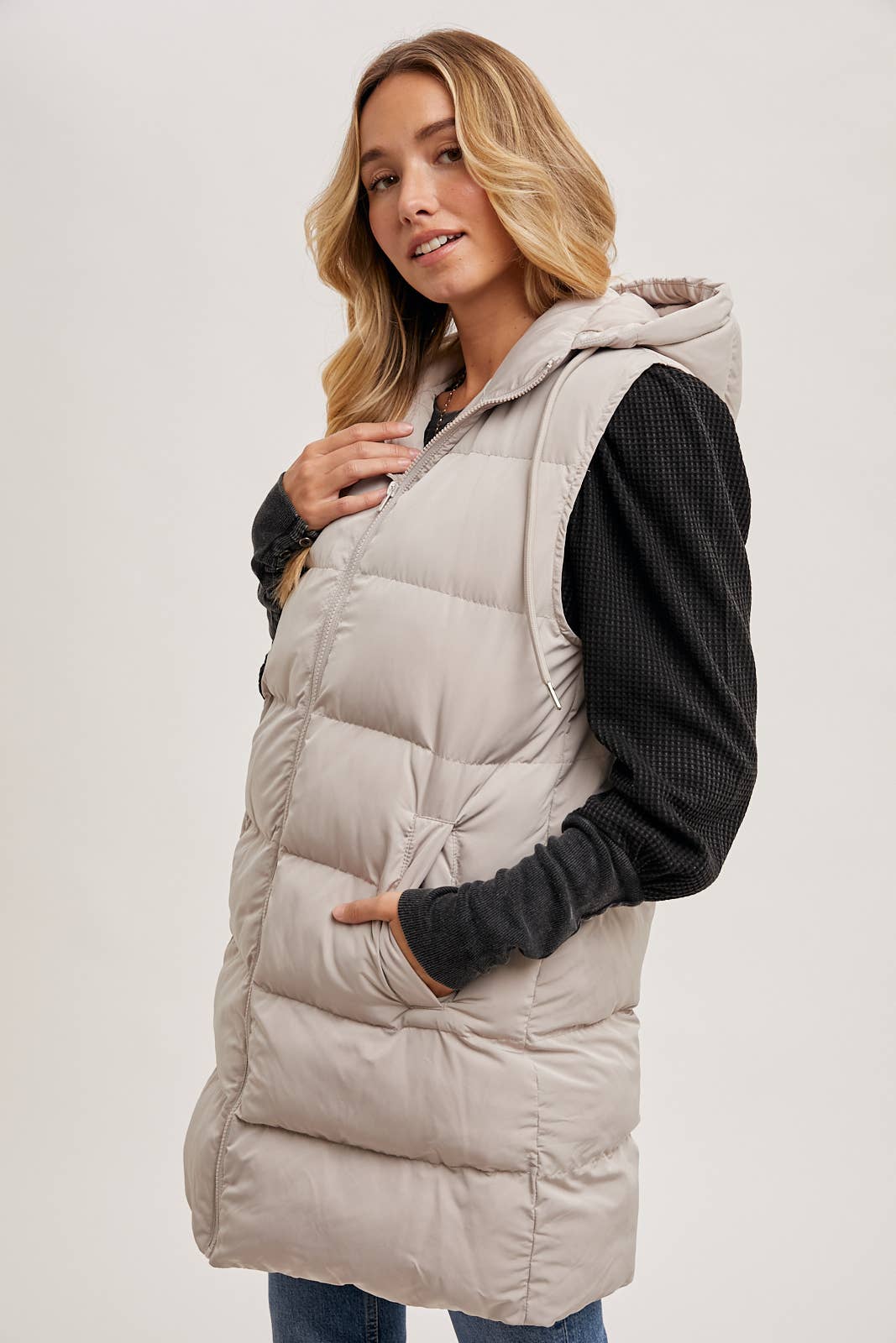 Longline Puffer Vest