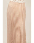 Shiny Pleated Maxi Skirt