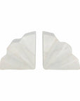 Marble Fluted Bookends / Set of 2 - Cloth + Cabin