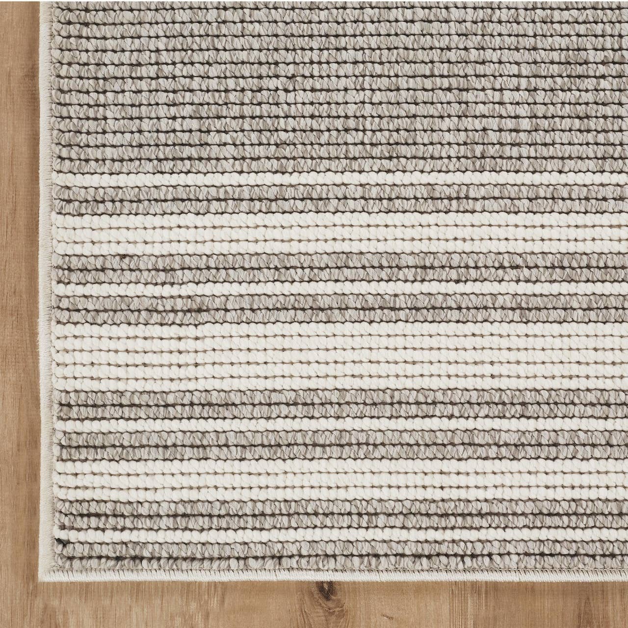 4 X6 Luca Striped Grey Cream Area Rug