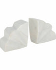 Marble Fluted Bookends / Set of 2 - Cloth + Cabin