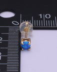 Minimalist Opal Stud Earrings