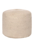 Braided Indoor/Outdoor Filled Ottoman Pouf