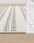 4 X6 Luca Striped Grey Cream Area Rug