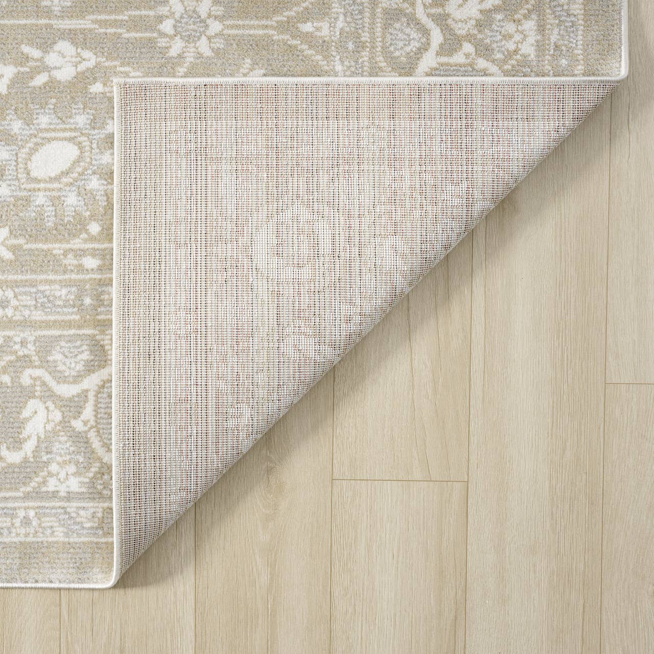 4x6 Dalia Floral Oriental Sand Indoor Outdoor Rug