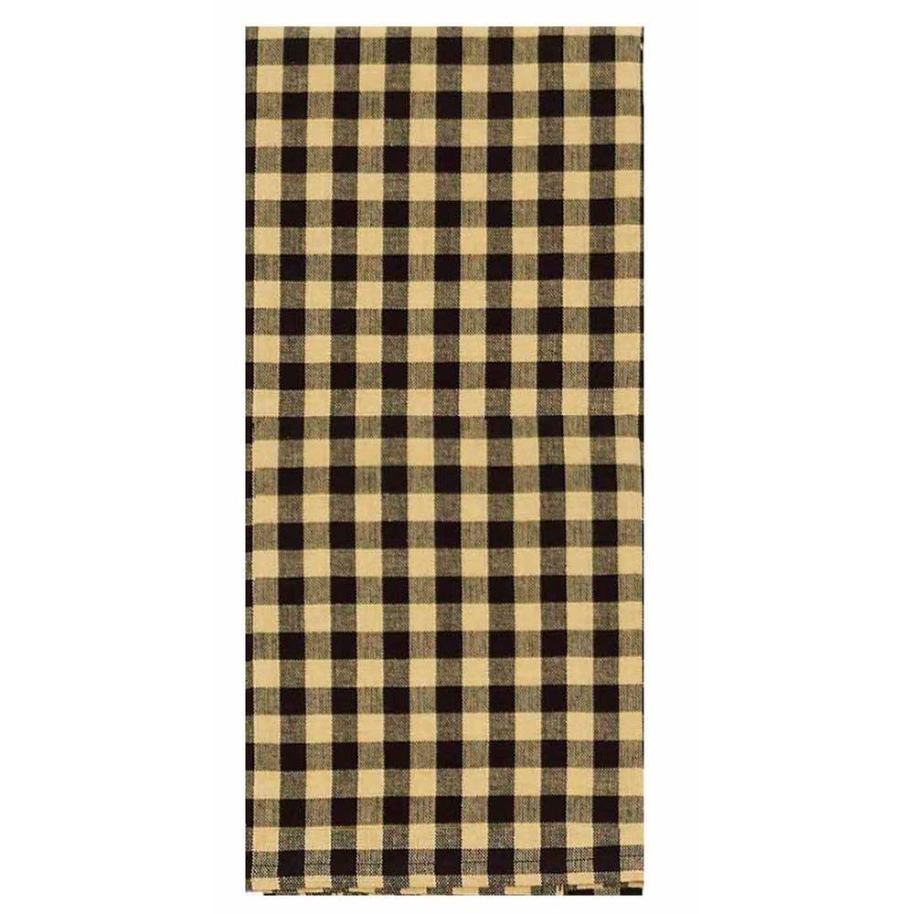 Check Black Kitchen Towel