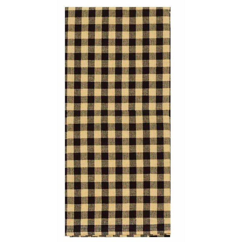 Check Black Kitchen Towel