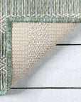 3x5 Ocean Striped Green Cream Indoor/Outdoor Area Rug