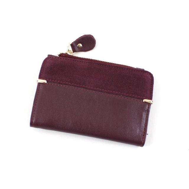 Leather & Suede Combination Wallet