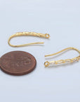 Baguette Lined French Hook Earrings