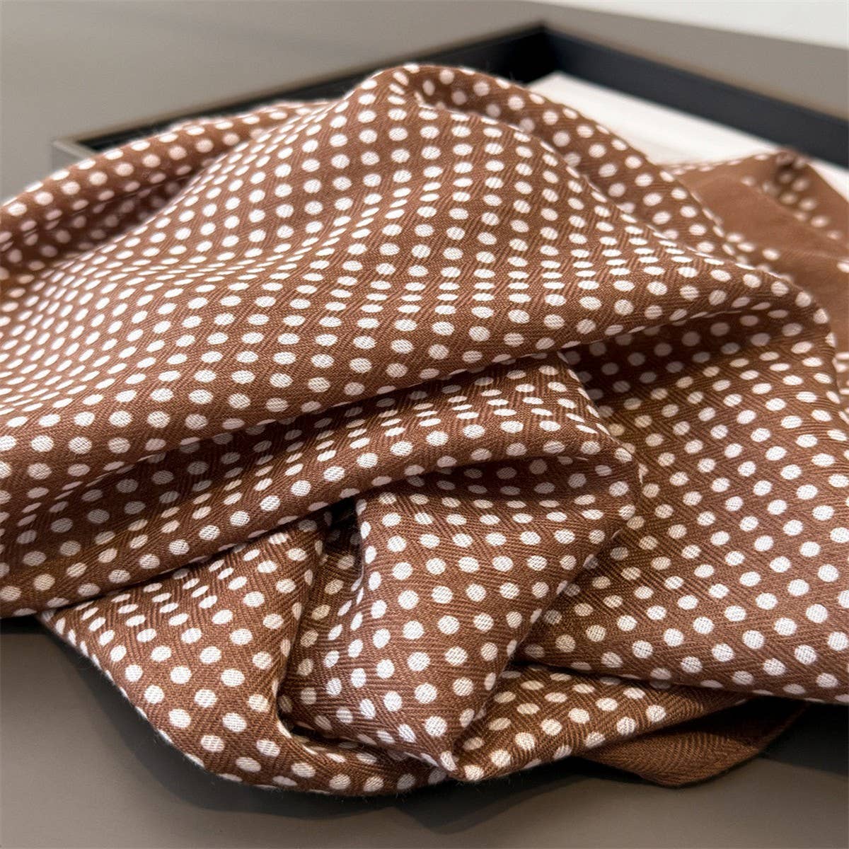 Elegant Polka Dot Herringbone Cotton Neck Scarf - Cloth + Cabin