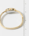 Hinged Oval Bangle Watch Bracelet