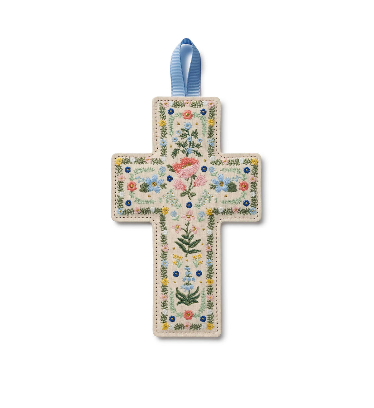 Rosette Embroidered Easter Cross