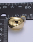 24K Gold Filled Chunky Wide Dome Stud  Earrings