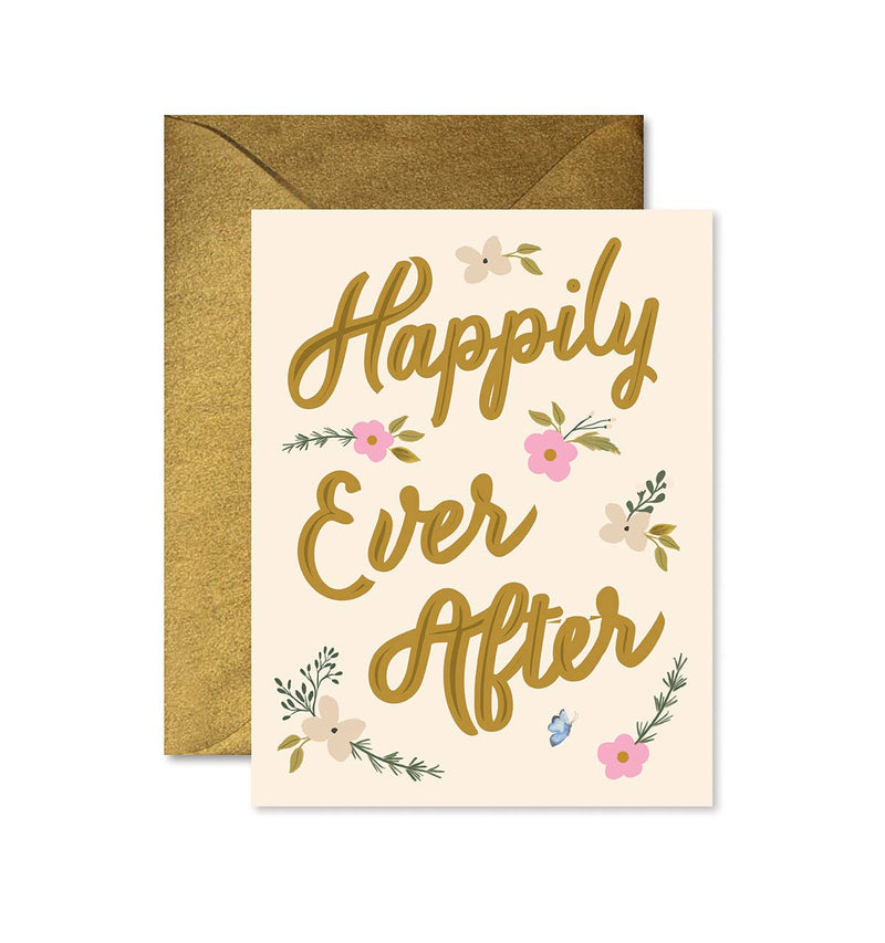 Happily Ever After Wedding Greeting Card - Cloth + Cabin