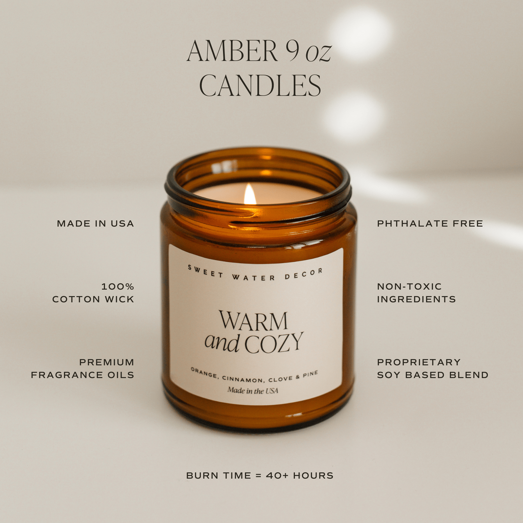 Cinnamon Rolls Soy Candle - Amber Jar - 9 oz