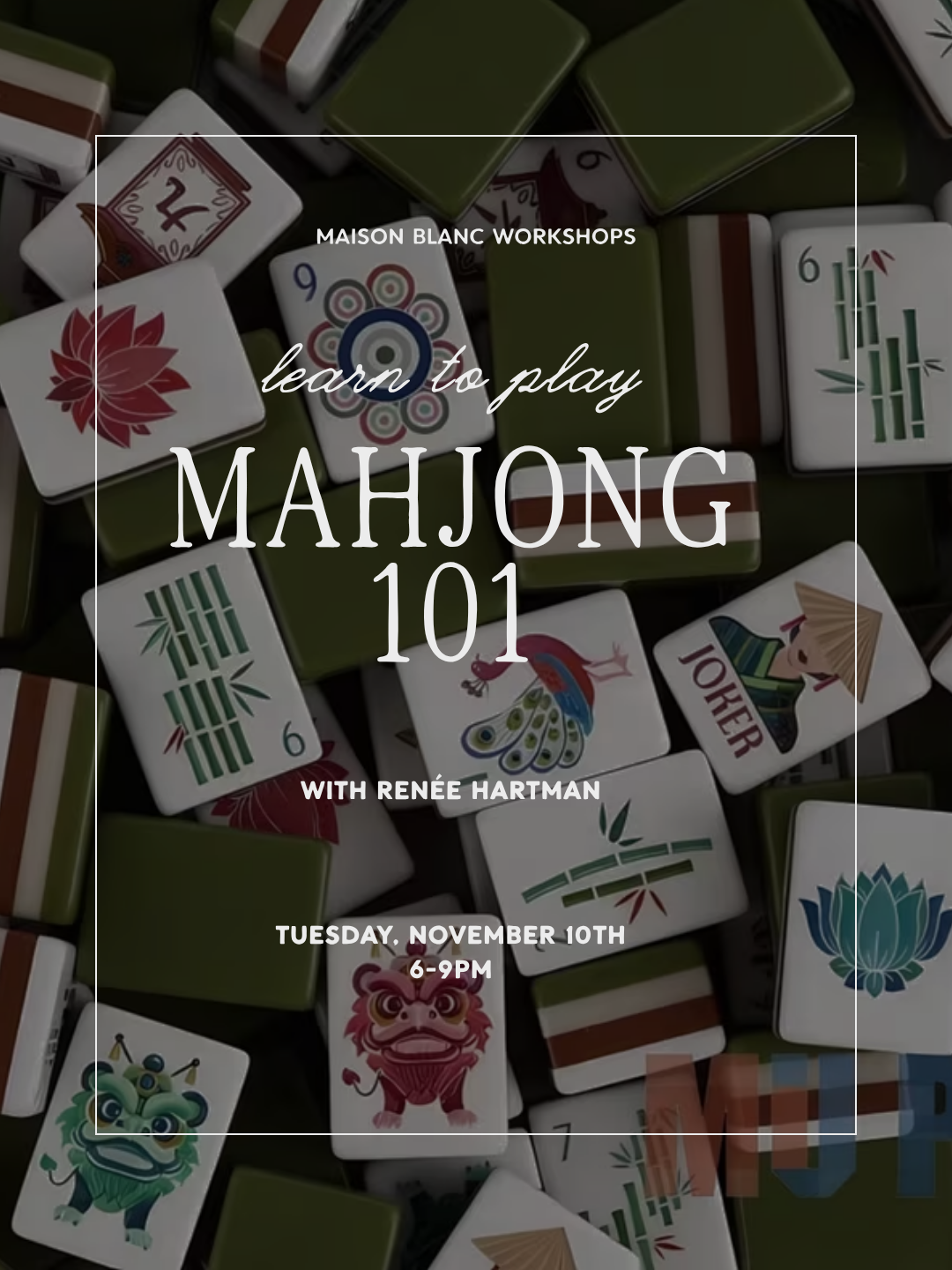 Mahjong 101 Workshop - November