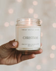 Christmas Soy Candle - Clear Jar - 9 oz