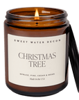 Christmas Tree Soy Candle - Amber Jar - 9 oz