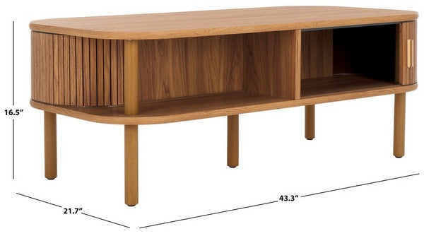 Tealla 2 Tambour Door Coffee Table