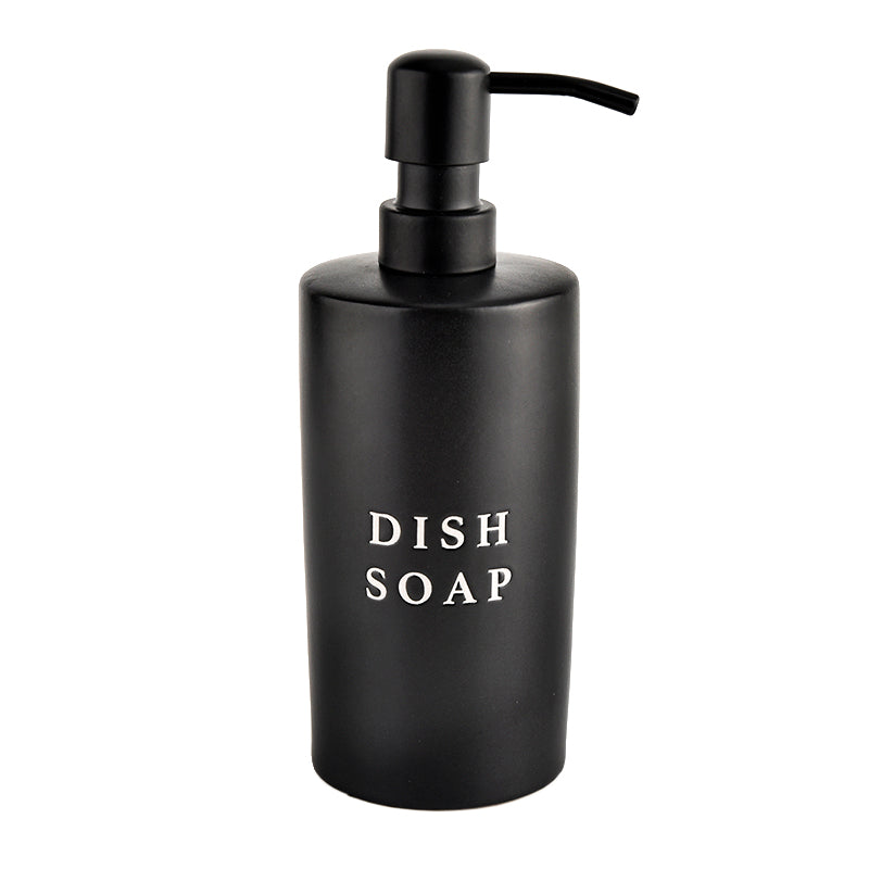 Black Stoneware Dish Soap Dispenser