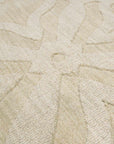 Fyffe Embossed Beige Wool Area Rug