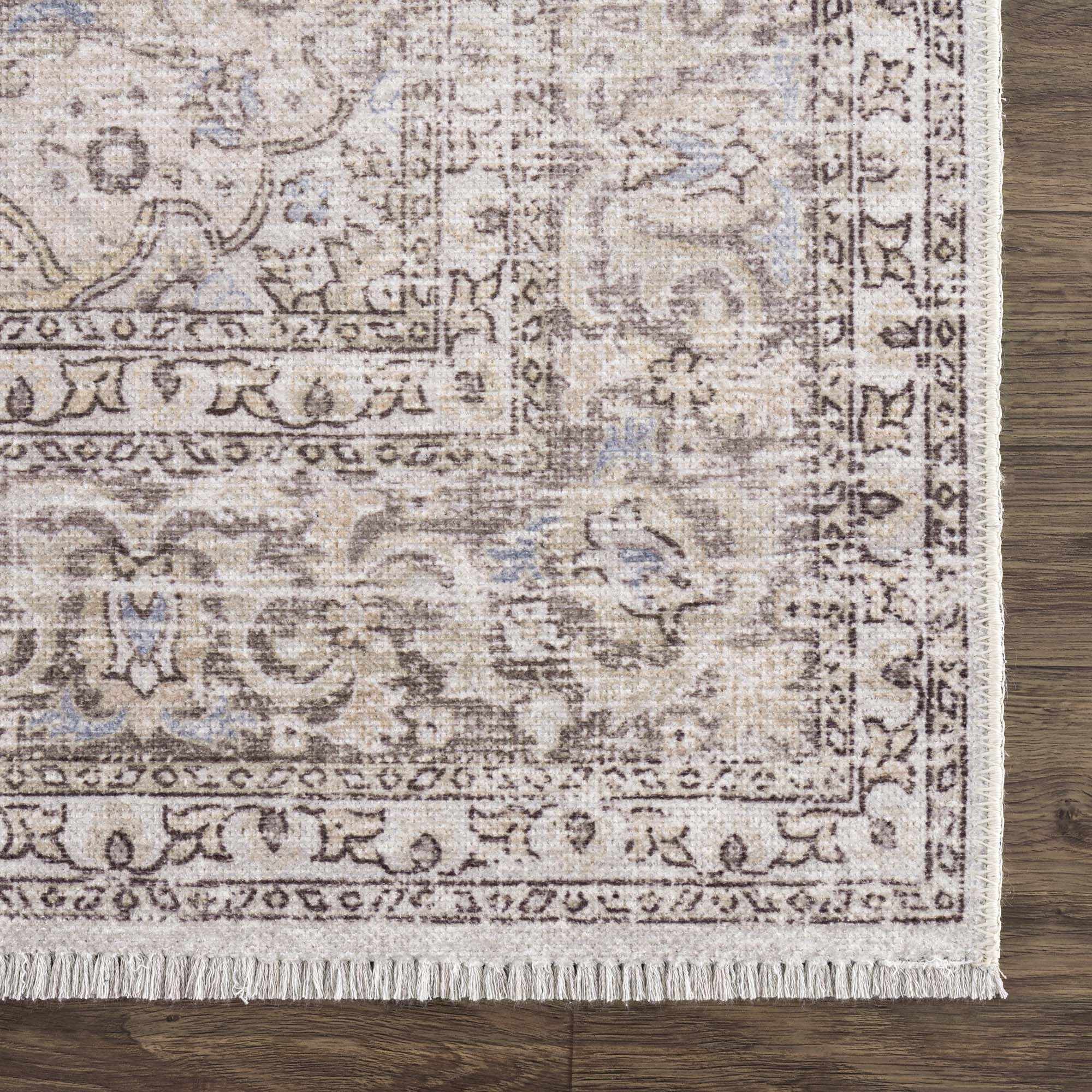 Cream Holi Washable Area Rug