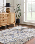 Georgiana Beige & Blue Area Rug