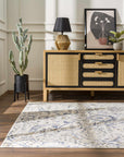 Georgiana Beige & Blue Area Rug