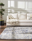 Georgiana Beige & Blue Area Rug