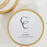 C+C Gold Tin Candle / Autumnal