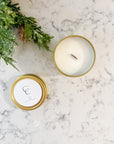 C+C Gold Tin Candle / Yule