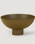 Hawkins Stainless Steel Compote Bowl in Olive Green - 8" Wide