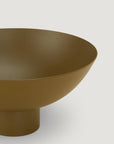 Hawkins Stainless Steel Compote Bowl in Olive Green - 8" Wide