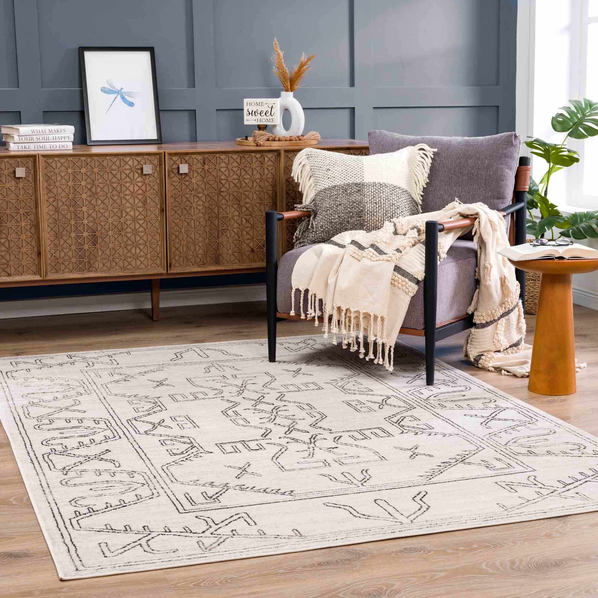 Divya Cream Tribal Area Rug - Limited Edition