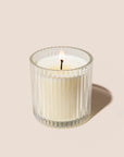 Christmas Fluted Soy Candle - Ribbed Glass Jar - 12 oz