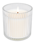 Christmas Fluted Soy Candle - Ribbed Glass Jar - 12 oz