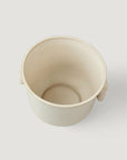 Glossy Large Cream Ceramic Cache Pot