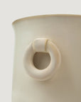 Glossy Large Cream Ceramic Cache Pot