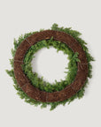 Artificial Winter Cedar and Juniper Wreath - 30"