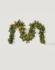 Faux Douglas Holiday Garland Swag with LED Lights - 108"