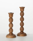 Natural Harmony Wood Taper Candle Holder