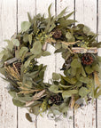 Eucalyptus & Pinecone Garland Wreath