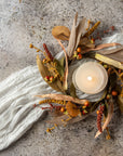 12" Mixed Heather Candle Ring w/ Berries