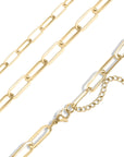 18K Gold Paperclip Necklace