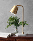 Lincoln 31" Brass & Marble Table Lamp