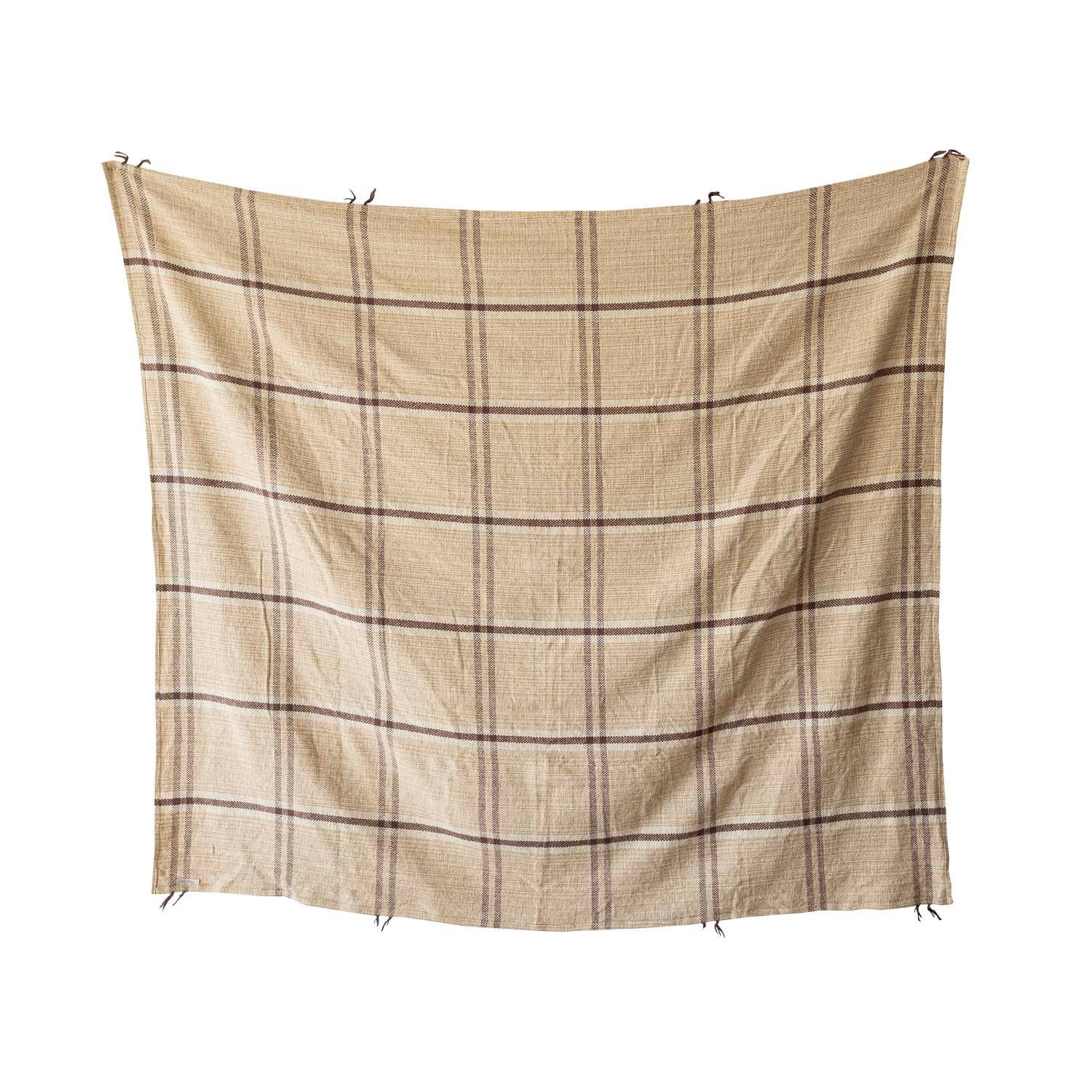 Mel Farmhouse Plaid Oversized Throw Side Fringe