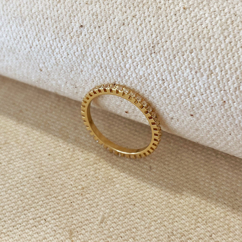 18k Gold Filled Diamond Color Stone Ring